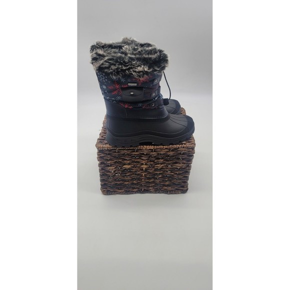 Dream kids SZ 4 Pairs Unisex Navy Black Lined Waterproof Snow Boots. - Picture 4 of 7